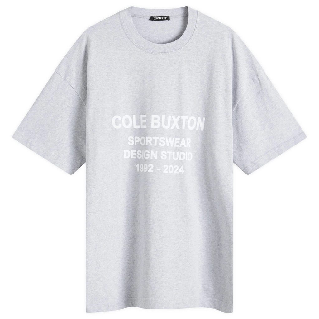Cole Buxton Men's Design Studios T-Shirt Light Grey Marl
